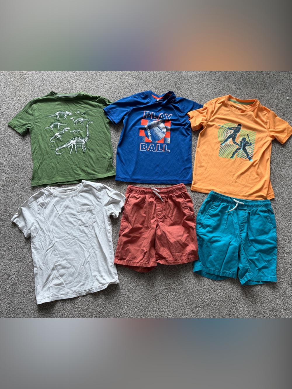 Boys Size 8 Clothing Lot Cat & Jack (1 Old Navy size 8 Dino shirt)